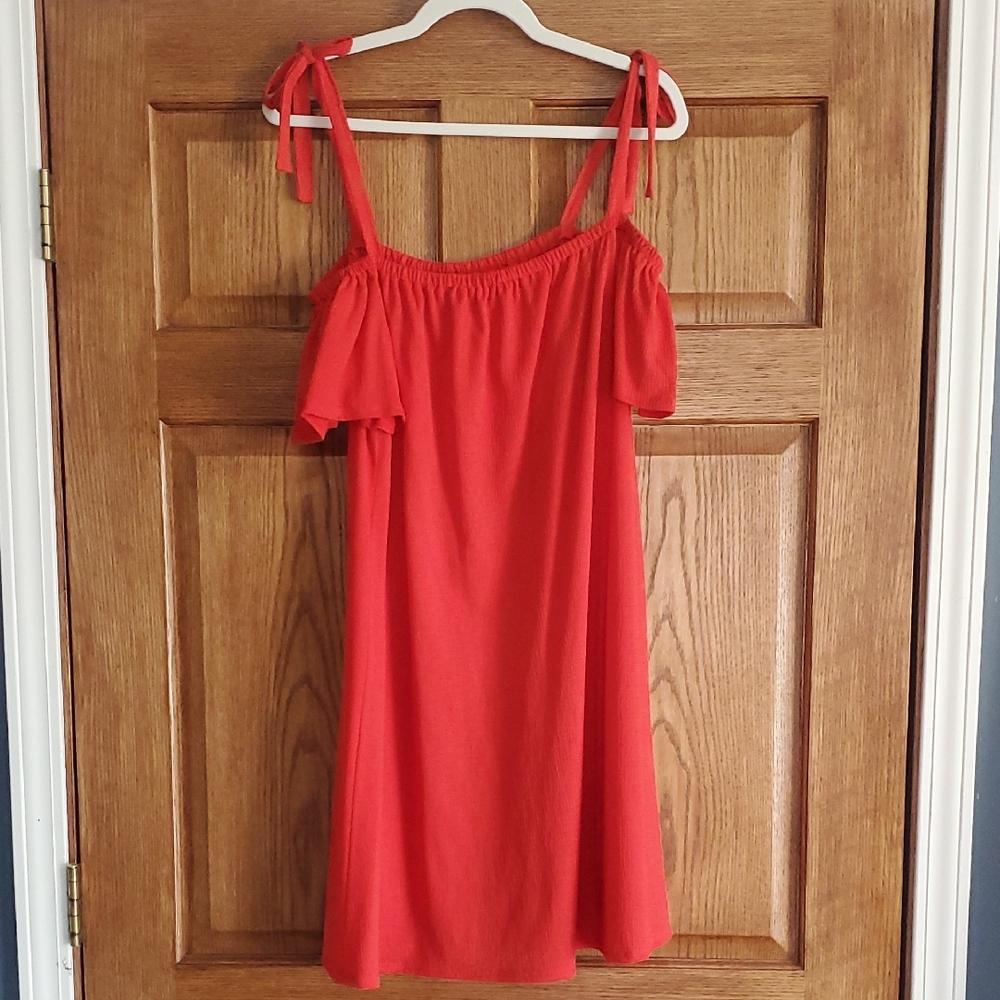 Red Off-Shoulder Dress